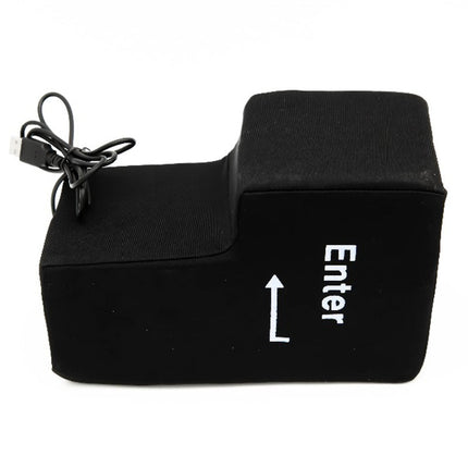 Office Computer Jumbo USB Big Enter Key Pillow USB Gadgets Desktop Nap Pillow Anti-Stress Hand Tool for Laptop Novelty Gift
