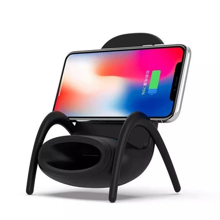 Portable Mini Chair Wireless Charger Stand with Musical Speaker Function for All Phones