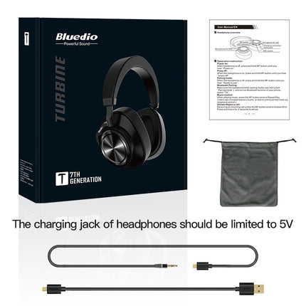 Bluedio T7 Bluetooth Headphones: User-defined Active Noise Cancelling Wireless Headset for Phones and Music with Face Recognition
