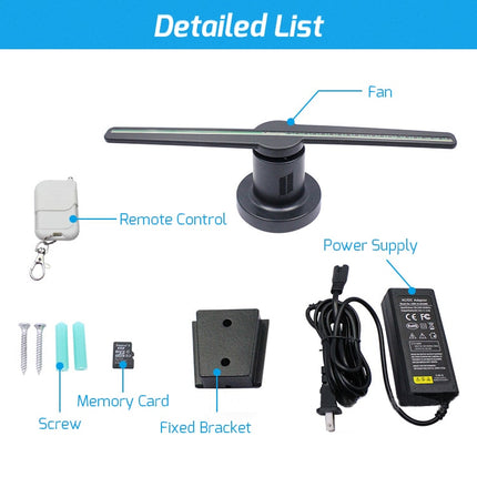 Eye-catching and Memorable Advertising (3D Hologram Advertising Display LED Fan)