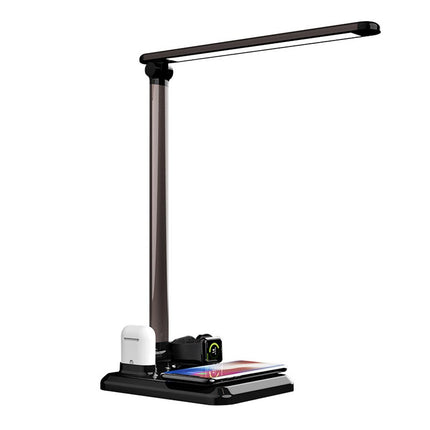LED Desk Lamp with 4-in-1 Qi Wireless Charger for Mobile Phones, Watches and Earphones