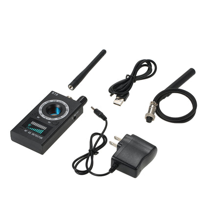 K18 Anti-Spy Detector with Multi-Function Camera, GSM Audio Bug Finder, GPS Signal Lens, and RF Tracker