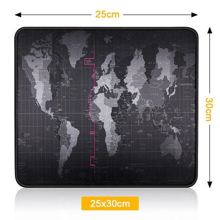 Gaming Mouse Pad with RGB World Map Design for Computer, Gamer, and Large PC Desk