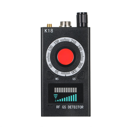 K18 Anti-Spy Detector with Multi-Function Camera, GSM Audio Bug Finder, GPS Signal Lens, and RF Tracker