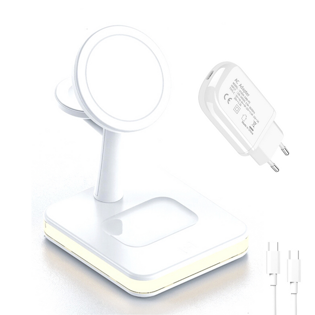 4 I 1 Magnetisk Charging station 30W Pd-Adapter! iPhone 14,13,12, Watch AirPods