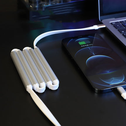 Phone Accessory||Three-in-one Power Bank Comes With A Folding Line